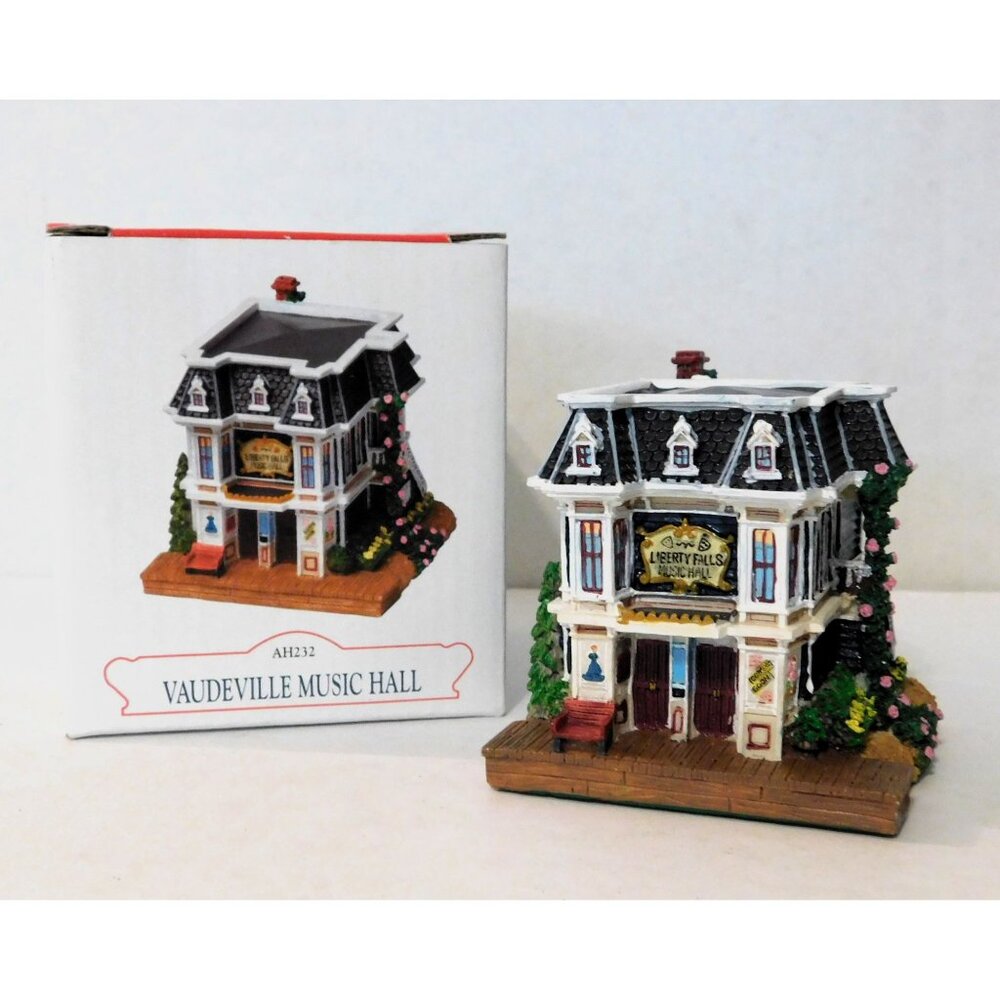 Liberty Falls Collection Vaudeville Music Hall 2001 AH232 Hand Painted